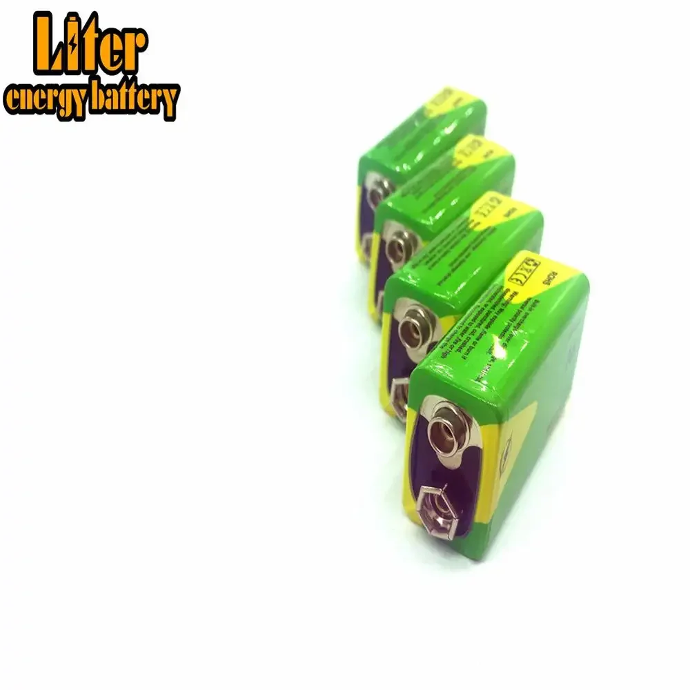 1/2/4x4.8x2.6x1.7 cm Batteria al litio 9V 1200mAh Lunga Durata Della Vita sostituzione della batteria 1200mAh Rilevatori di Fumo Allarmi Giocattoli batteria