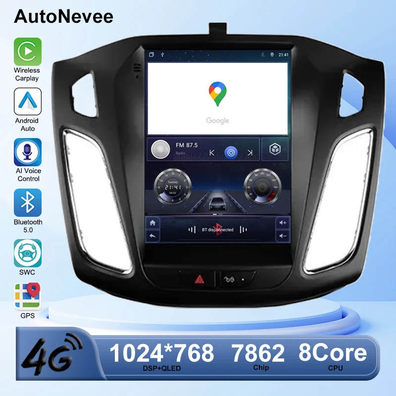 

9.7inch Android For Ford Focus 3 Mk 3 2011 - 2019 Car Touch QLED Screen Car Radio Multimedia Video Player GPS No 2din DVD WIFI