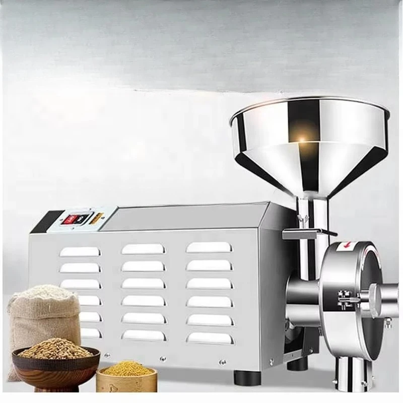 Full Stainless Steel Mini Home Use Grain Rice Flour Mill Grinder Machine Price in Pakistan Dry Beans  Grinding Machine view 2
