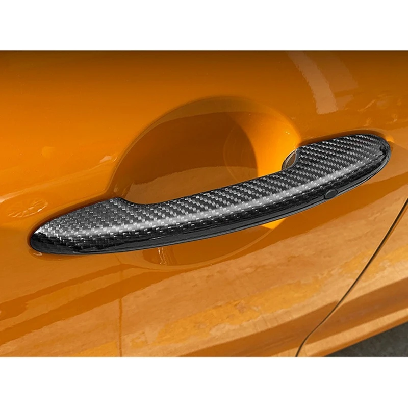 Carbon Fiber Door Handle Cover Protective Case For Mini Cooper R55 R56 R60 Countryman Clubman