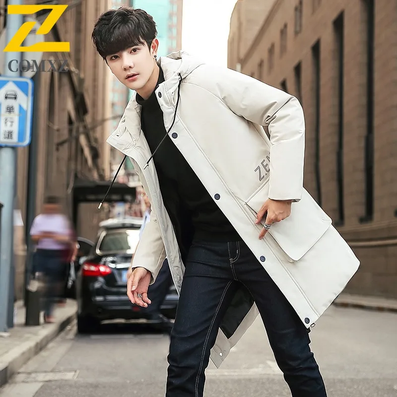 COMXZ Men Cotton Padded Jacket 2025 Trendy Look Daily Street Windproof Ski Trip Puffer Jacket Travel High Quality Winter Jacket