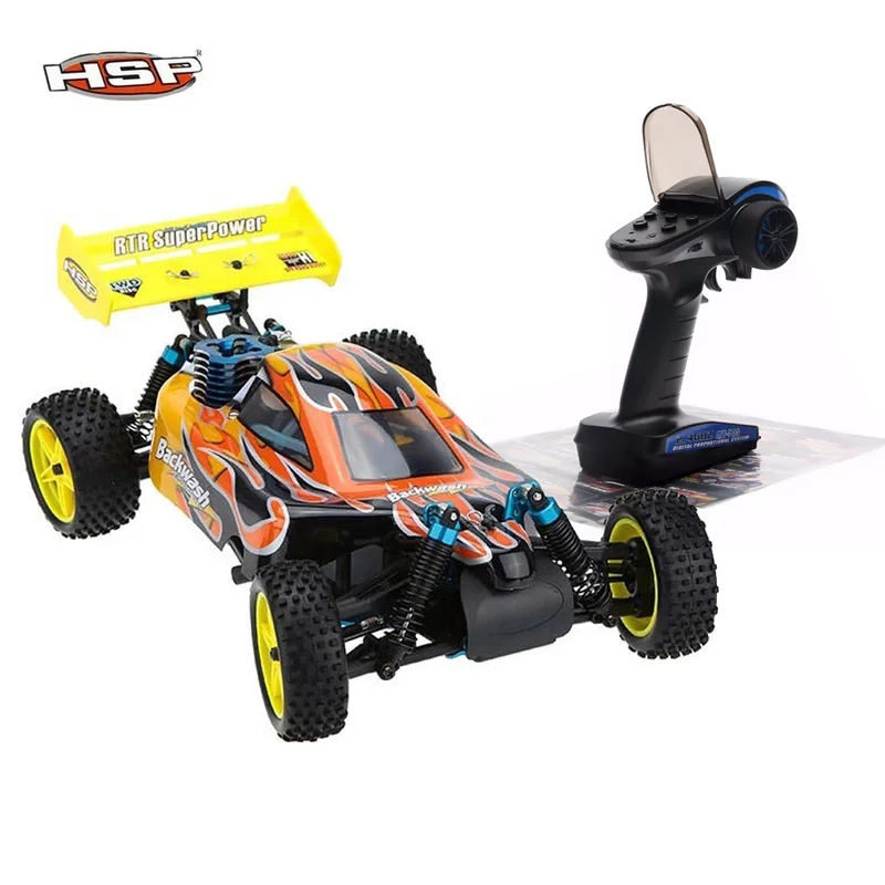 Hsp Baja 1/10th Scale Nitro Power Off Road Buggy 4wd Rc Hobby Cars 94166 With 18cxp Engine 2.4g Radio Control