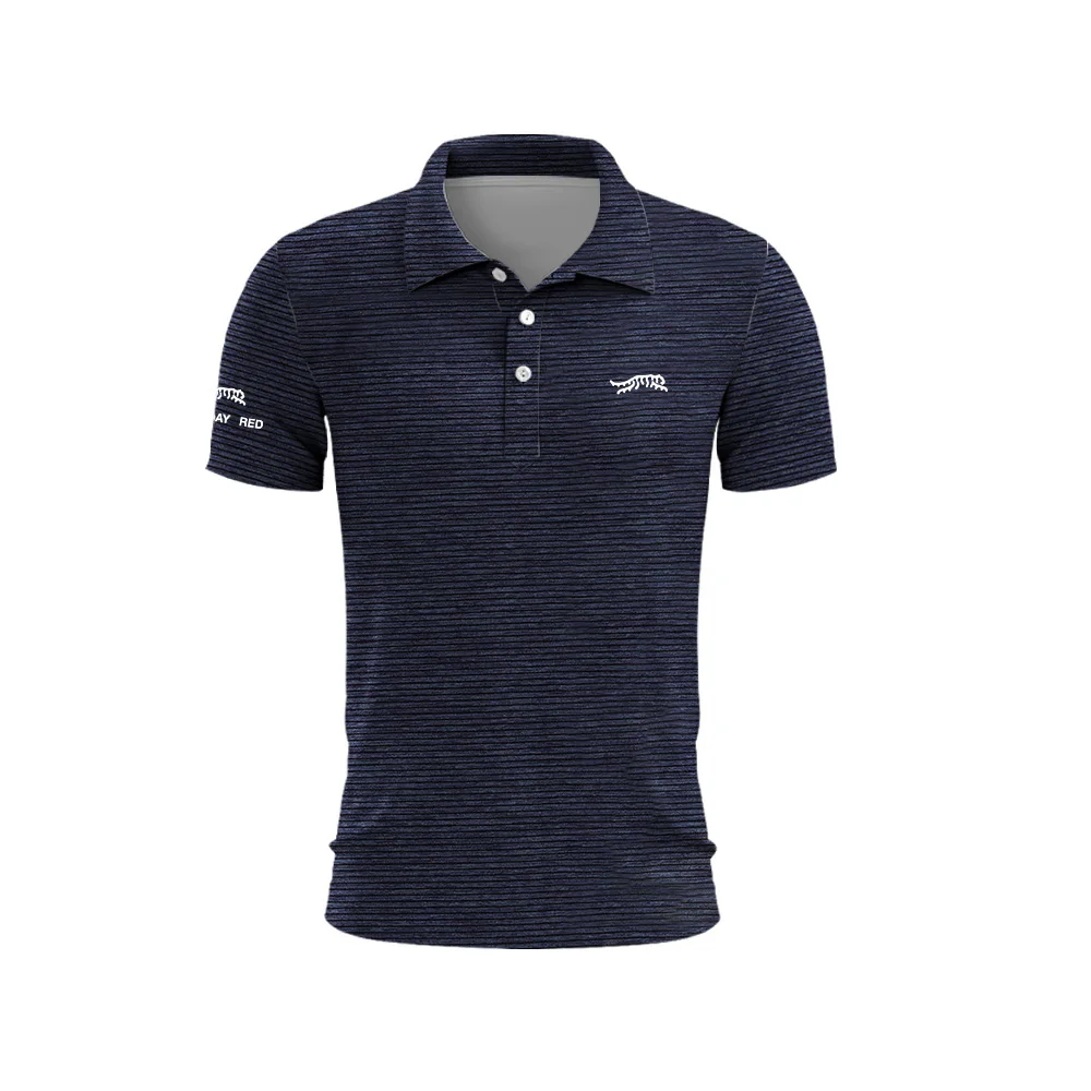 Tijger Woods Golf Zon Dag Rood Golf Poloshirt Heren Zomer Golf T-Shirt Top Sneldrogende Golfclub Knoop Omhoog T-Shirt Poloshirt