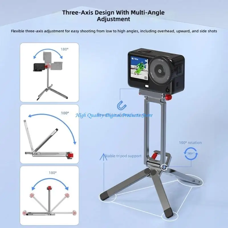 

U2JE Aluminum Alloy Multiple Tripods Mount for ACTION 6 Sports Camera And Vlog