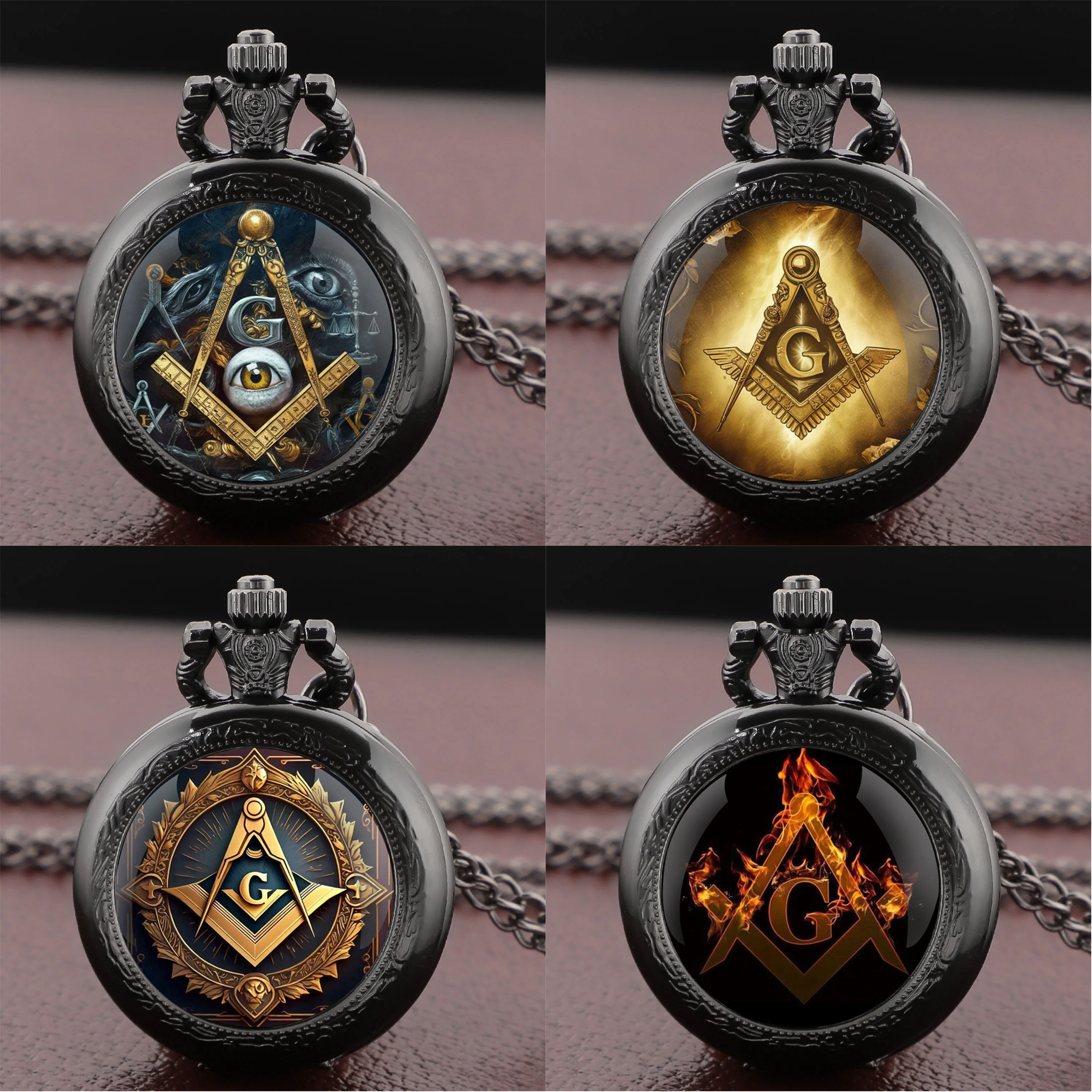 

Масонство "G" Дизайн Стеклянный Купол Кварцевые Карманные Часы с Цепочкой Подвеска Часы Мужчины Женщины Подарки Relogio De Bolso