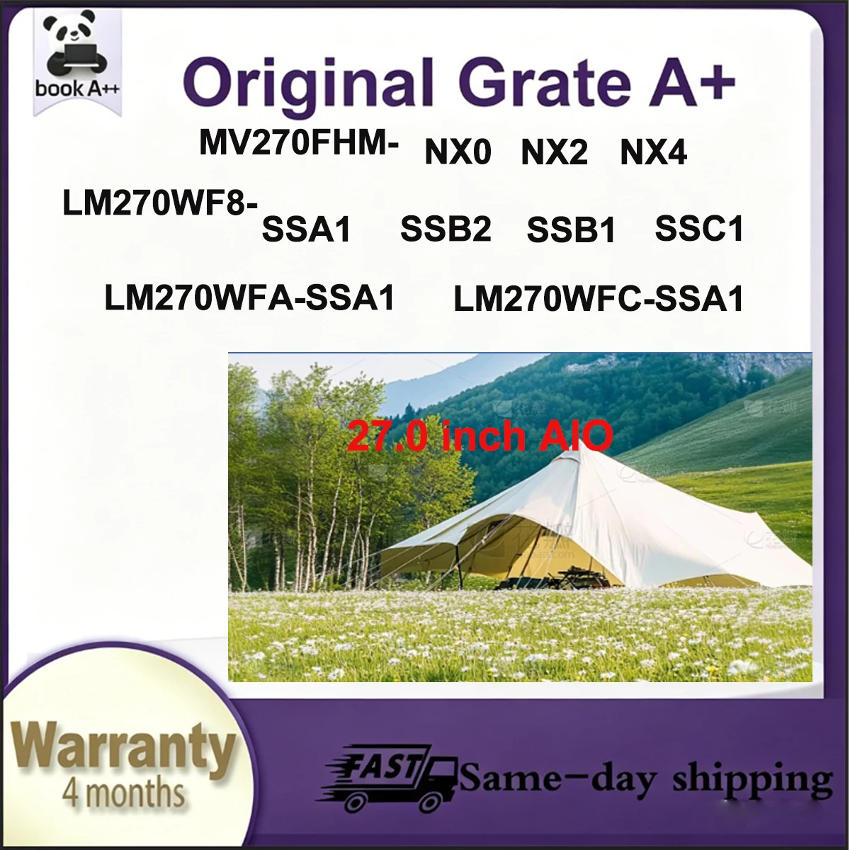 

Original New A+ 27" IPS LCD Screen MV270FHM NX0 NX2 NX4 LM270WF8 SSA1 SSB2 SSB1 SSC1 LM270WFA SSA1 LM270WFC SSA1 Display