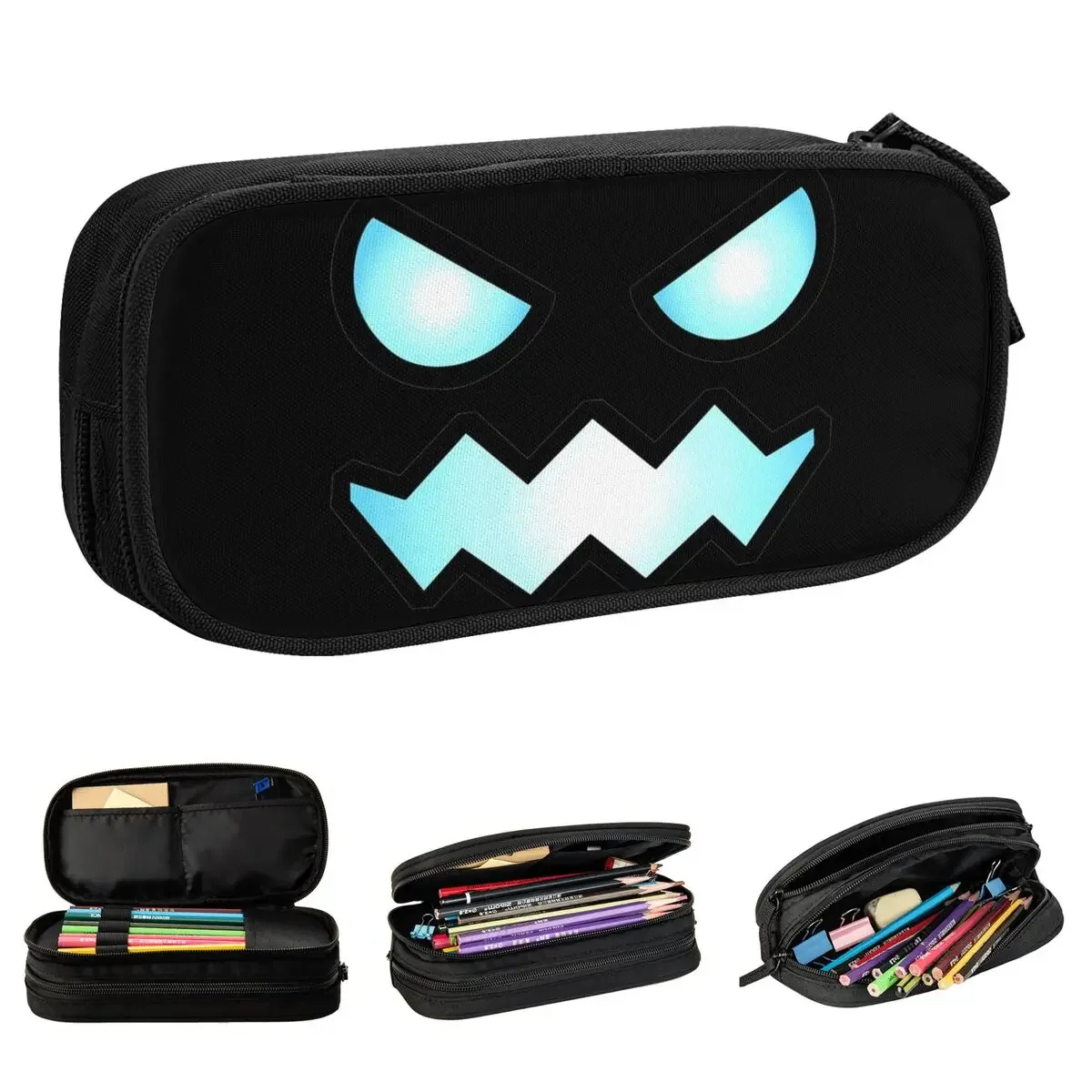 Geometry Dash Game Pencil Cases Unblocked Level Pencilcases Pen Box for Student Large Storage Bag School Gifts Accessories