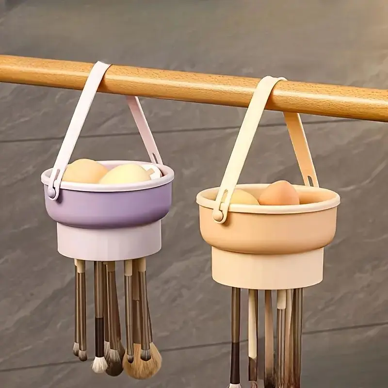 シリコンメイクブラシクリーニングボウル、ビューティースポンジ、クリーナーマット、乾燥ラック、ツール、1個