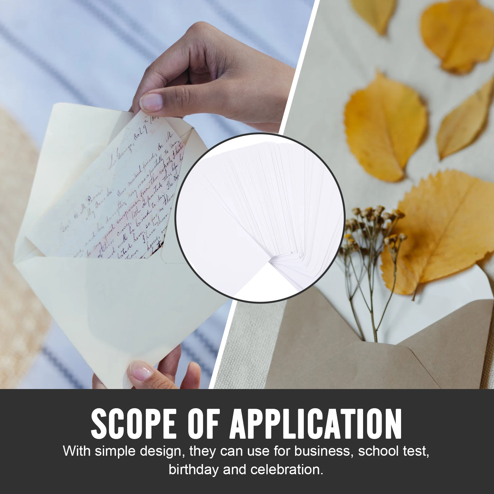 

100pcs Thick Paper Envelopes Sturdy Bags for Cash Bills Documents Term Papers Business Receipts Safe Practical Organizer Home