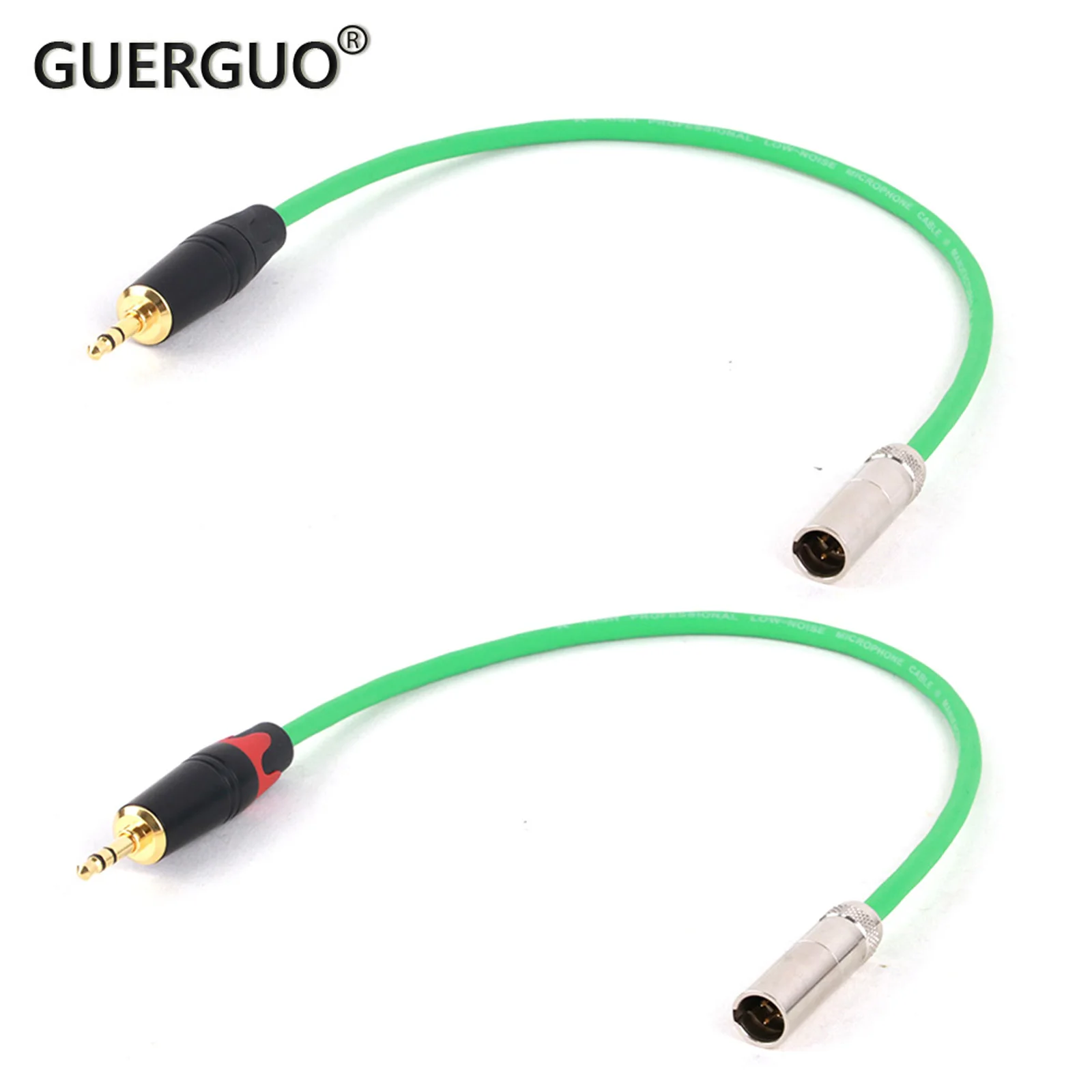 0.3M-30M GuerGuo Mini XLR Audio Cables Mini XLR 3-Pin Male/Female to 3.5mm TRS Male Jack Cord for Headphone Carmera Converter