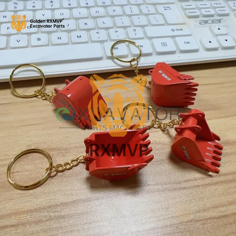 For 1pc Beautiful Bucket Key Chain Bobcat Excavator Heavy Equipment Keychain