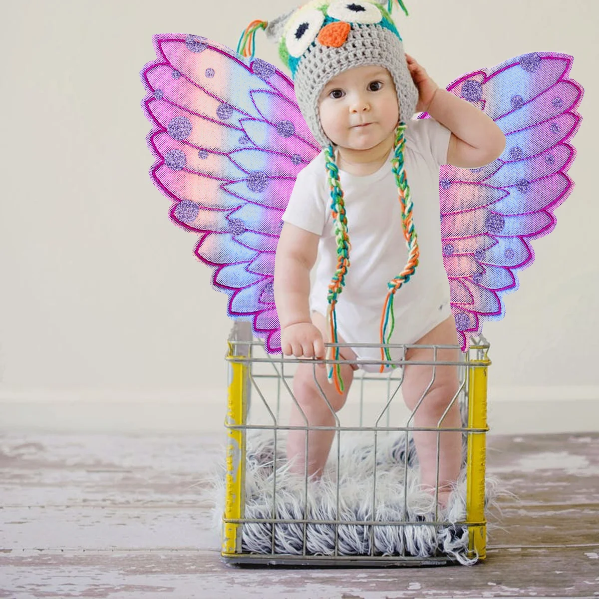 2 stuks cosplay lichtroze fee stok kinderen prestaties rekwisieten kostuum verjaardagsfeestje kinderen vleugels