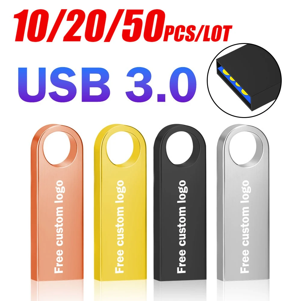 

10/20/50 шт. в партии, флэш-накопитель с логотипом, 8 ГБ, USB-флеш-накопитель 3,0, 16 ГБ, 32 ГБ, 64 ГБ, флэш-накопитель с логотипом, подарки, U-диск Pendrive
