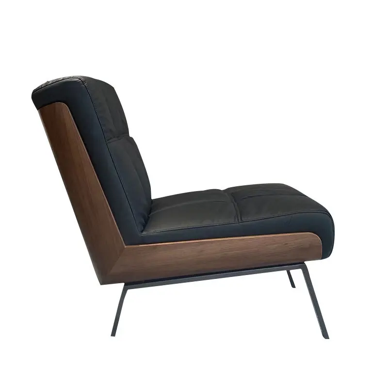 

Leather Leisure Chair Italian Single Sofa Chair Light Luxury Armchair