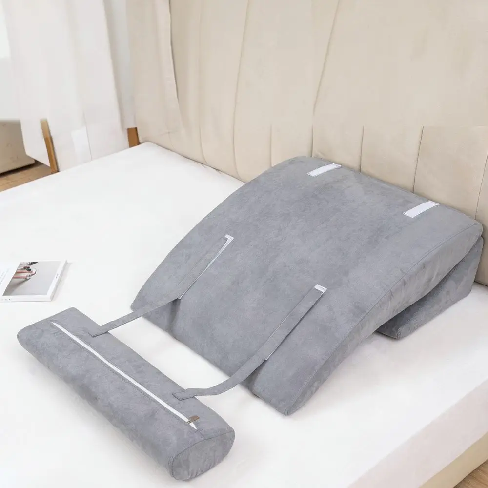 Adjustable Triangle Foam Bed Wedge Pillow Ergonomic Backrest Cushion For Pregnancy Nursing Elderly Support Comfort