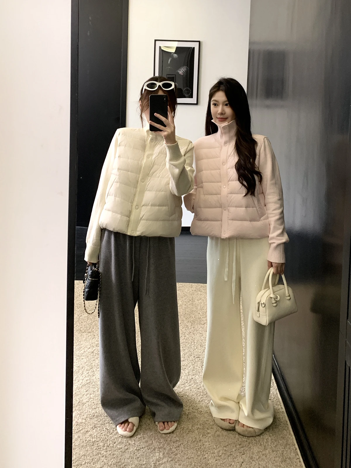 

Withmxboom ey Home 90 White Du down Stand Collar ort Women's Korean Sle Warm Slimming Loose Outerwear Jaet