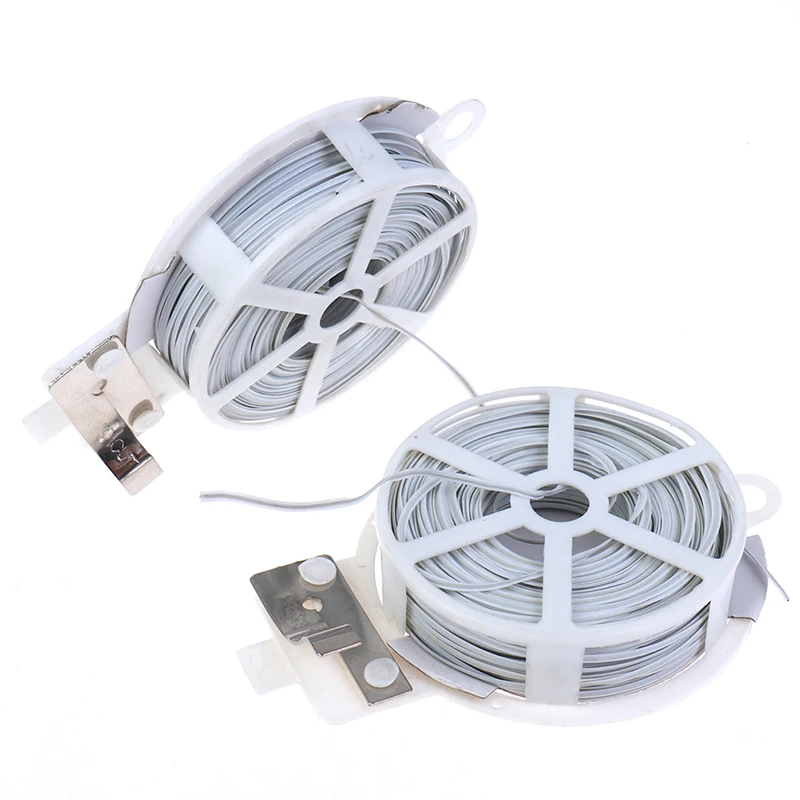 1PCS (50m) White Multi-Function Sturdy Garden Plant Twist Tie With Coated Wire