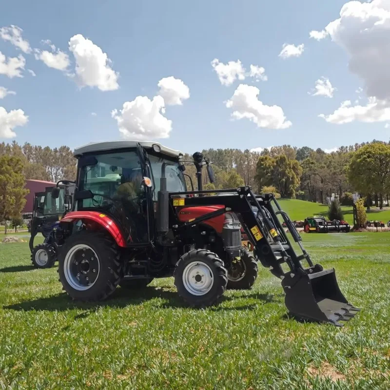 Tractor compacto 4x4, cargadora sobre orugas, siembra, fertilización, deshierbe, cultivador eléctrico, Mini Tractor con retroexcavadora