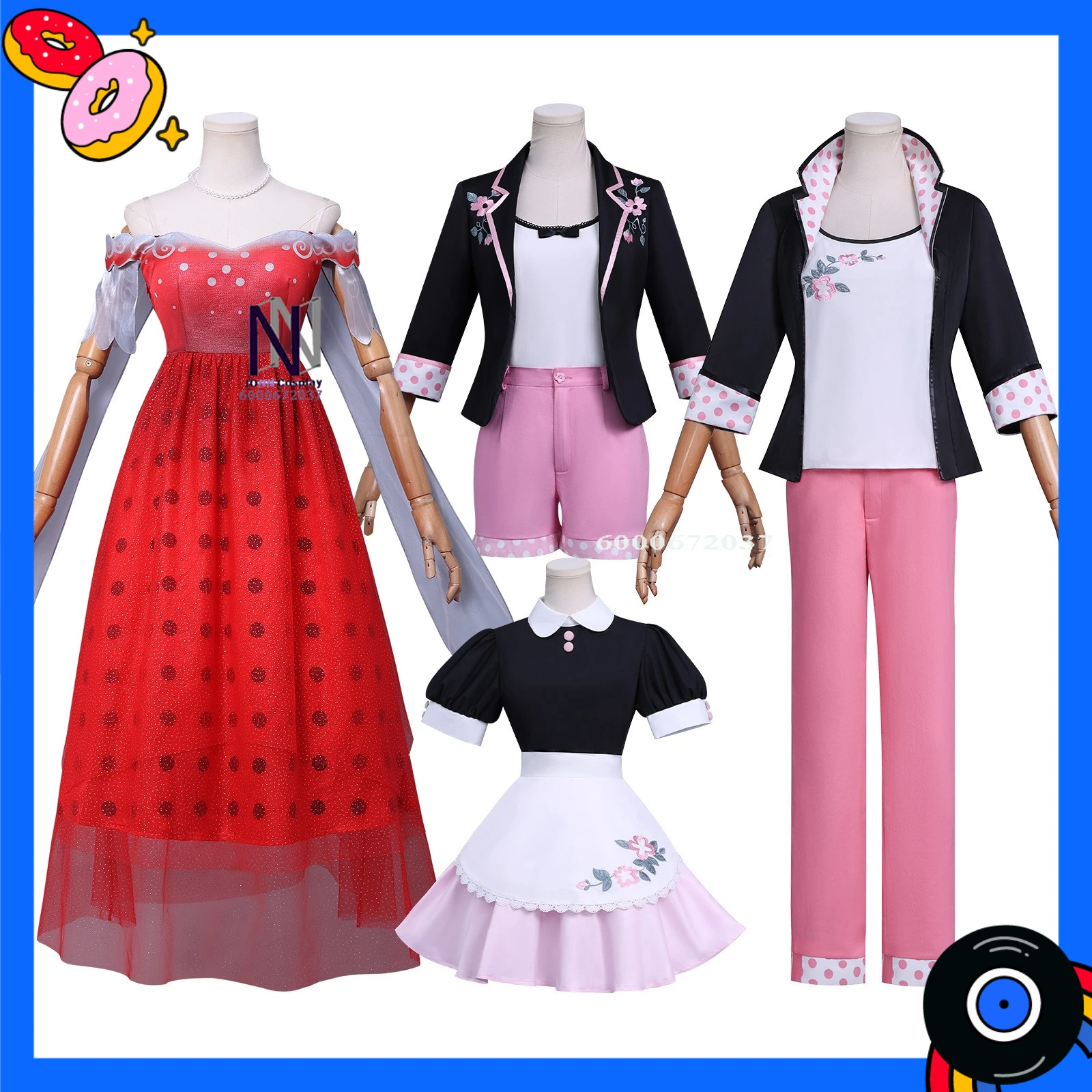 

Popular 2026 Anime Cosplay Costume Cute Lady Role-playing Pink Dress Uniform Outfit for Women Adult Comic Con Halloween Party