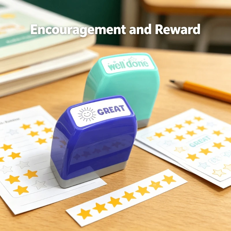 Teacher rating stamp, a classroom stamp full of encouragement and praise, used to commend outstanding performance