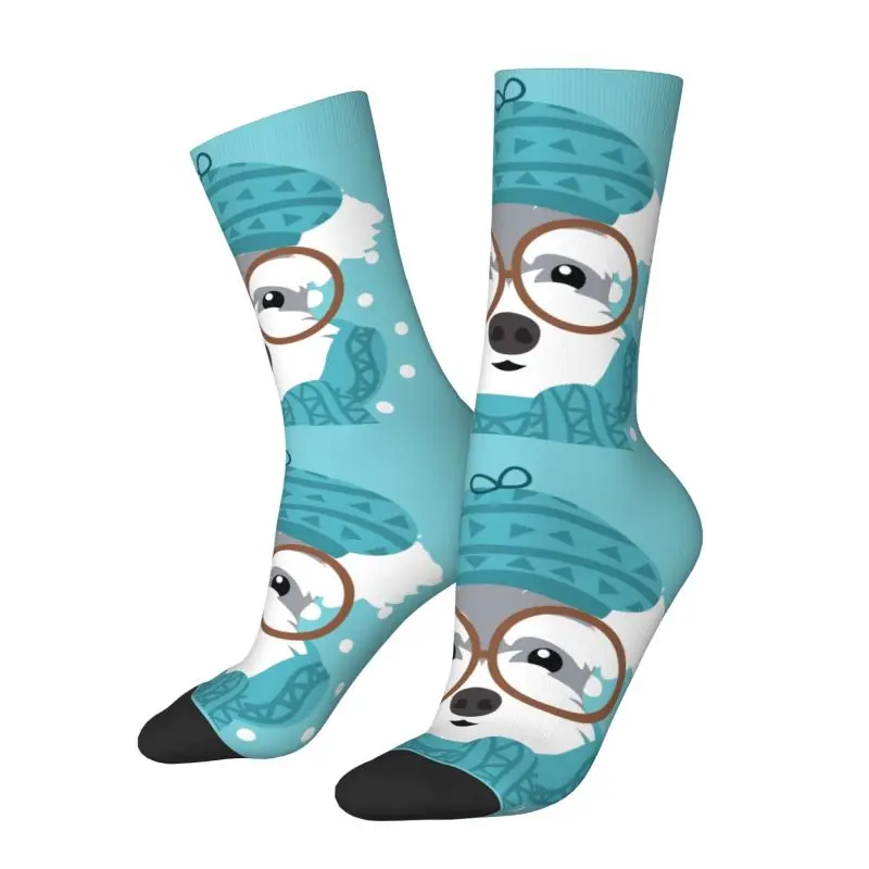 Calcetines de vestir en miniatura para hombre, medias transpirables, cálidas, con estampado 3D de perro de dibujos animados, Kawaii, Invierno