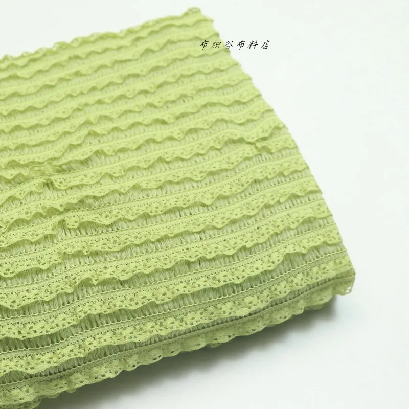 

Жаккардовая кружевная ткань с вышитыми полосками, мягкая эластичная ткань для одежды, платья, модельер, материал для шитья своими руками, ткань