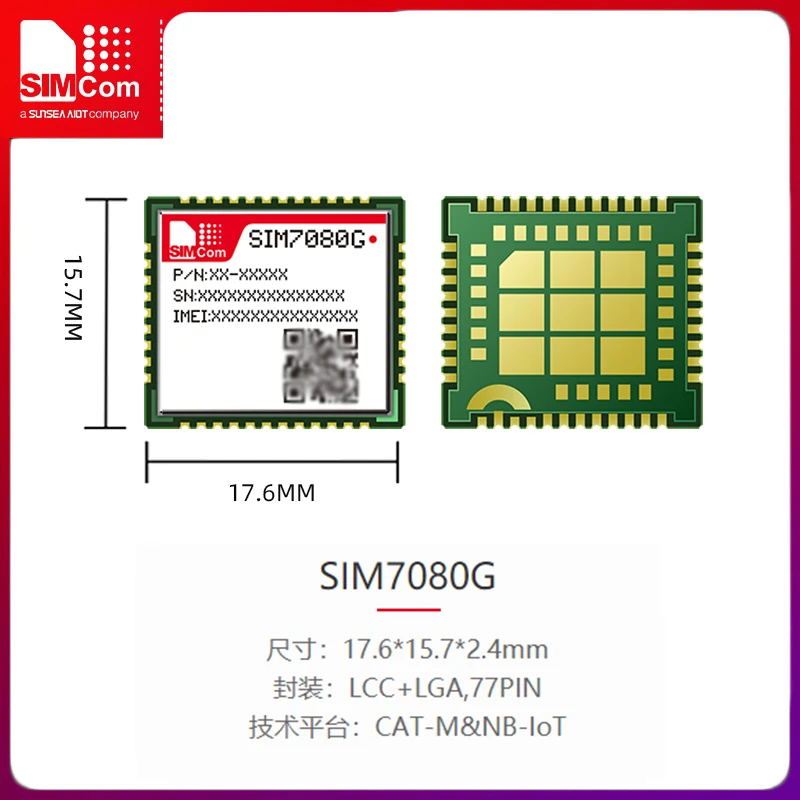 SIMCom Neue Generation CAT-M1/NB Low Power Modul Drahtloses Kommunikationsmodul SIM7080G
