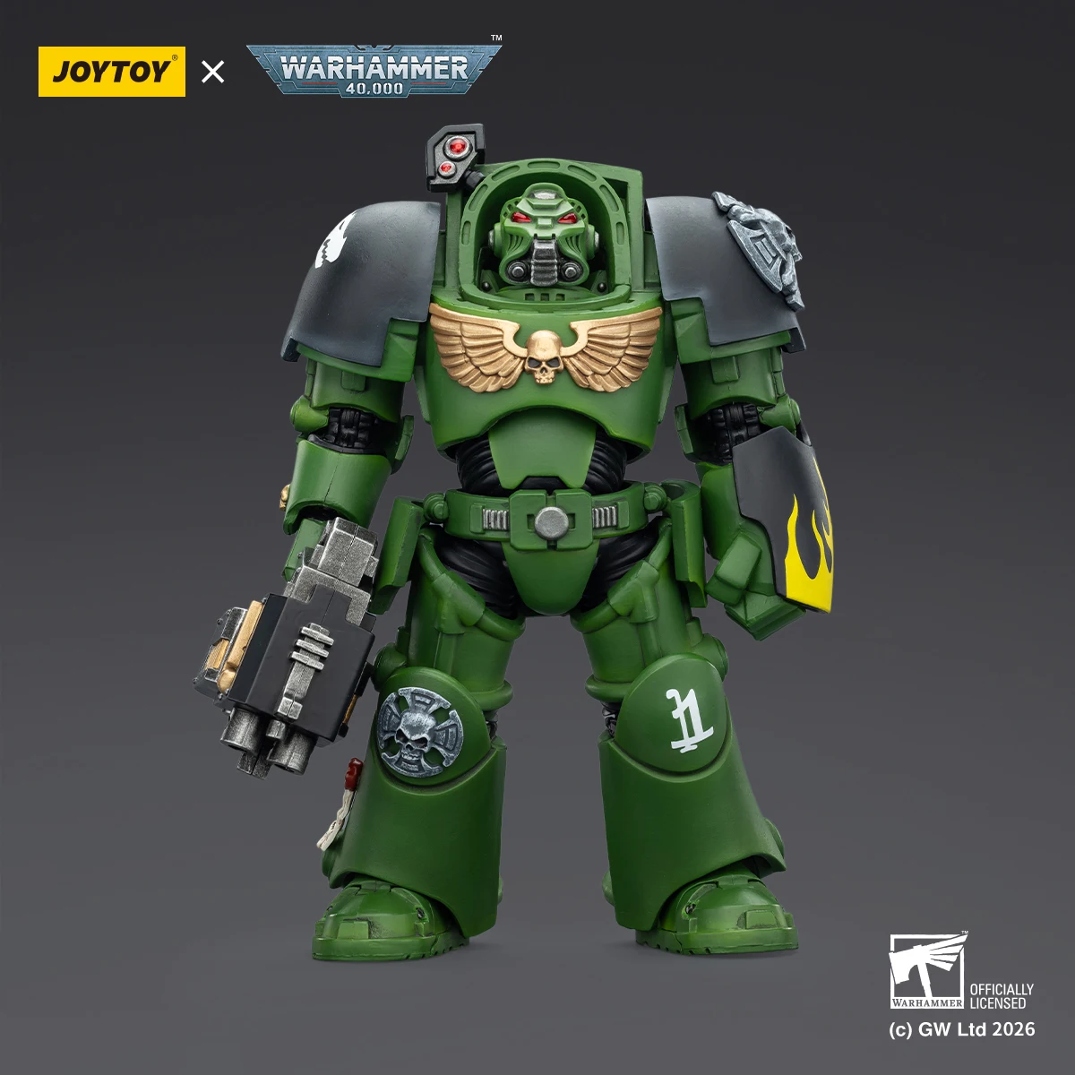 JOY TOY Warhammer 40K 1/18 Action Figure Salamanders Terminator 2 with Power Fist and Storm Bolter Collectible Models view 3