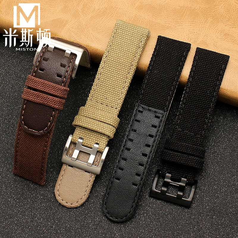 For Hamilton Nylon strap Kaki Field H705751 Watch band H682010 Double Row Pin Buckle men Sports Watch Chain 20mm 22mm accessory