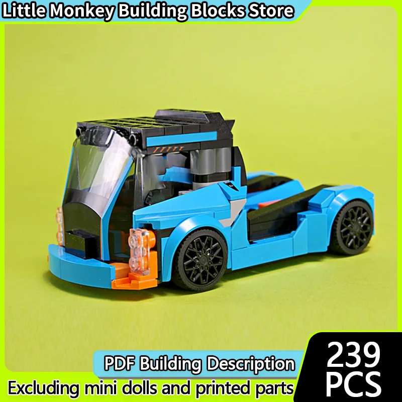 

Speed Racing Car Model MOC Building Bricks Classic Transport Truck Modular Technology Children Holiday Gifts Assemble Toys Suit