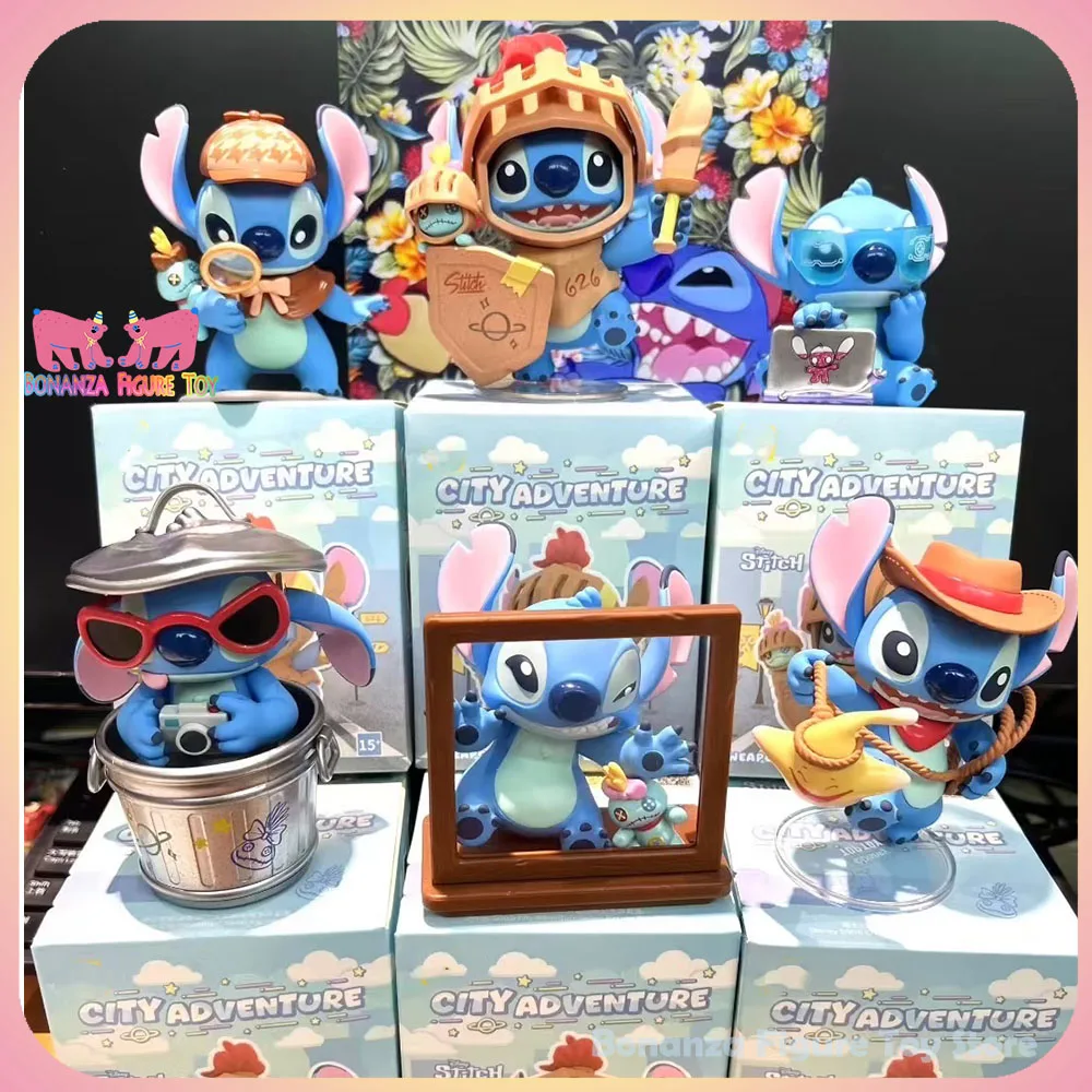 

Новая оригинальная серия Stitch City Adventure, слепая коробка, кавайная милая кукла, коллекция Mystery Box, украшение для рабочего стола, подарок на день рождения, игрушки
