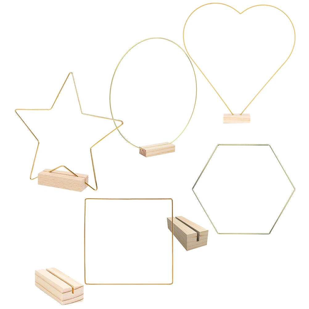 

5pcs Garland Hoop Table Decor 20cm Circle 30cm Star Heart Square Wedding Party Flower Garlands Metal Floral Hoop Centerpieces