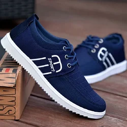 Casual Canvas Shoes for Men Lightweight Sports Breathable Shoes Men's Classic Vulcanized Shoes Fashion Lace Up Footwear 2023