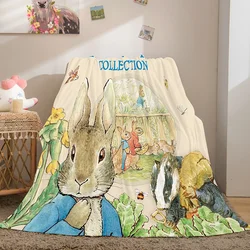 Morbida coperta Sherpa Peter The Rabbit coperta di flanella per biancheria da letto divano coperta morbida copriletto decorazioni per la casa pisolino per ufficio