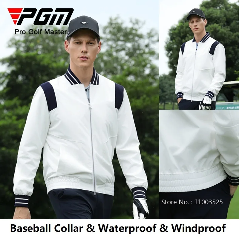 

PGM Men's New Golf Baseball Jacket Waterproof Fit Leisure Sports Coat Windproof Warm Exercise Top Man Winter Training Clothes