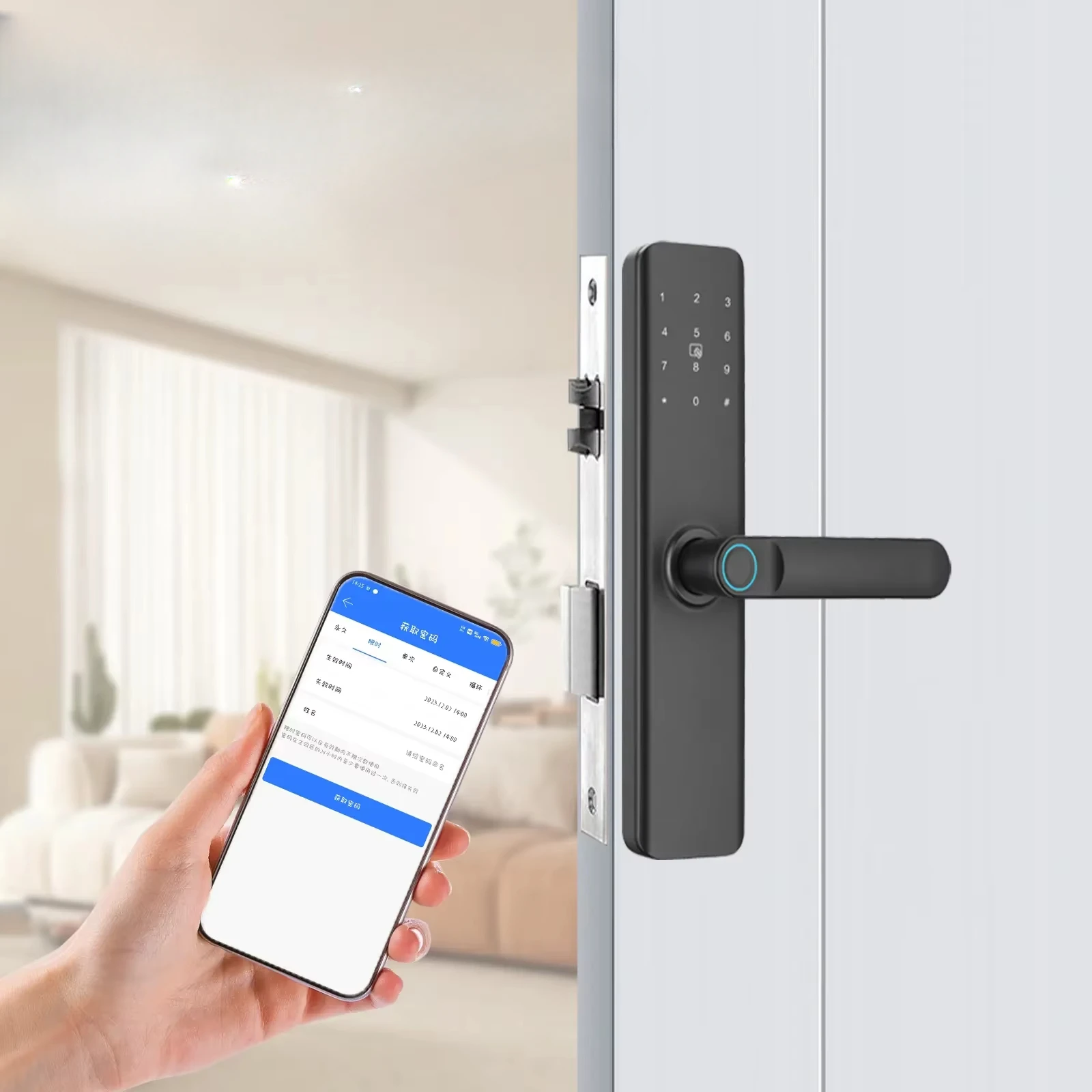 Fingerprint Password Rfid Card 5050 Mortise  APP WIFI Smart Door Lock for Home Apartment Cerradura Inteligente Para Puerta