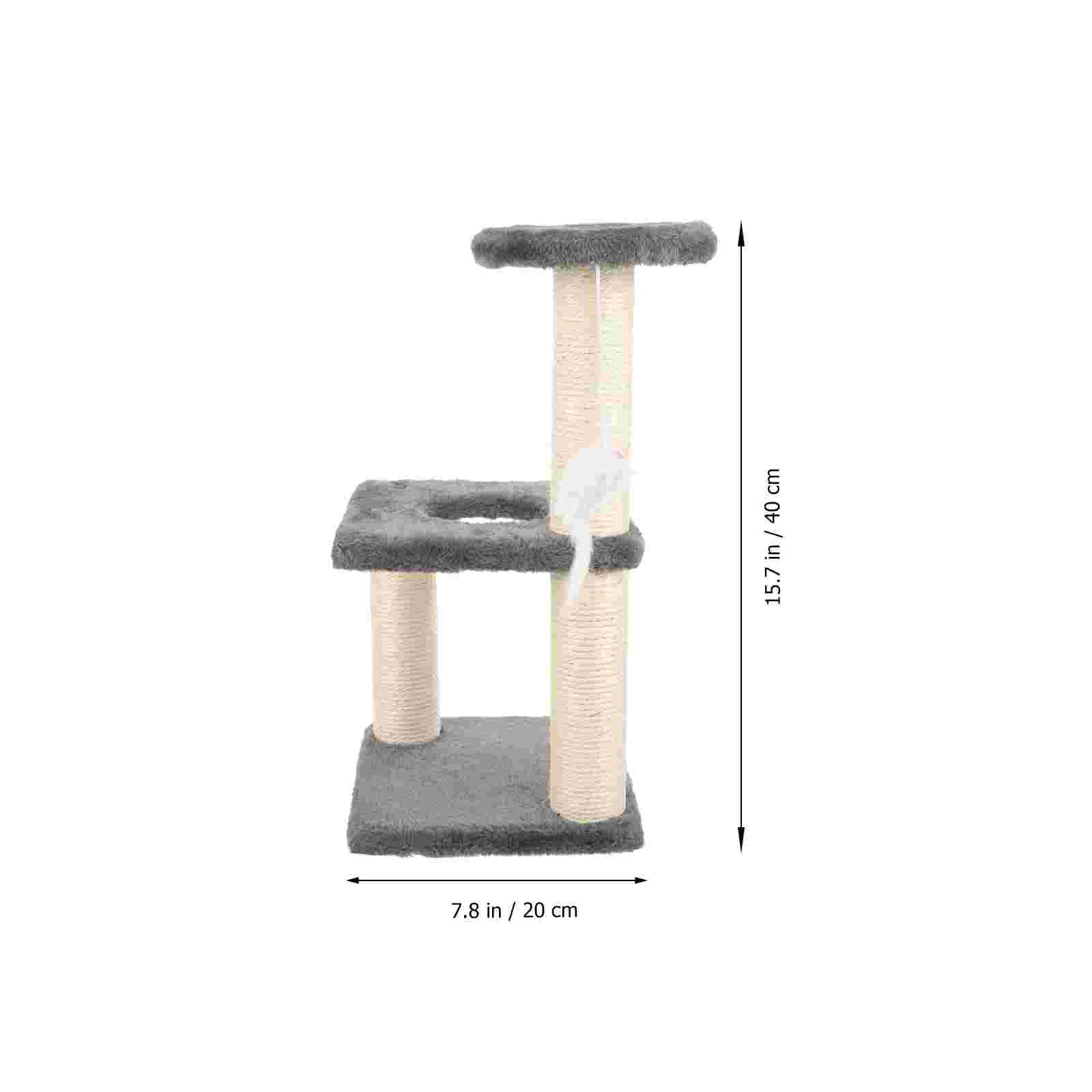 Cat Climbing Frame Comfortable Kitten Scratcher Scratching Post Vertical Decorative Towers Floor Trees & Flannel