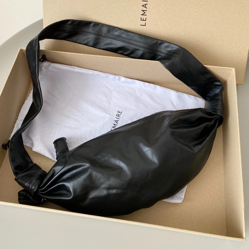 

Lem New Paper Leather Croissant Bag Fashion Original Design Leisure Shoulder Messenger Bag Women's Light Luxury Underarm Bag
