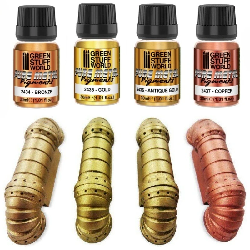 30ML GSW Reines Metallpulver-Pigment Gold Hochrealistischer Metalleffekt Airbrush-Spray Umweltfreundliches Modell-Malerei-Pigment