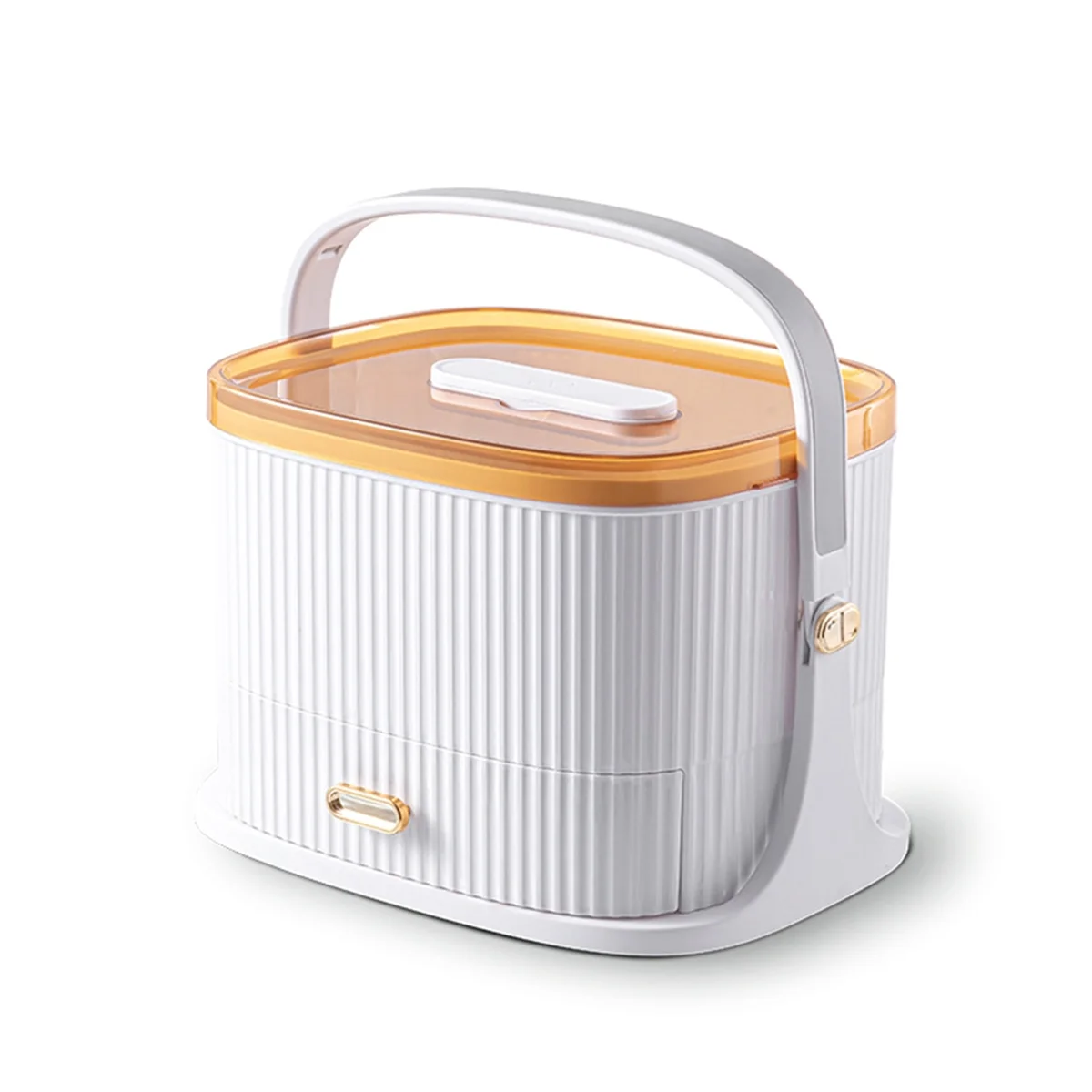 

Portable Kit Container Medicine Box Mask Storage Family Home Emergency Bag Pill Kits,White Yellow