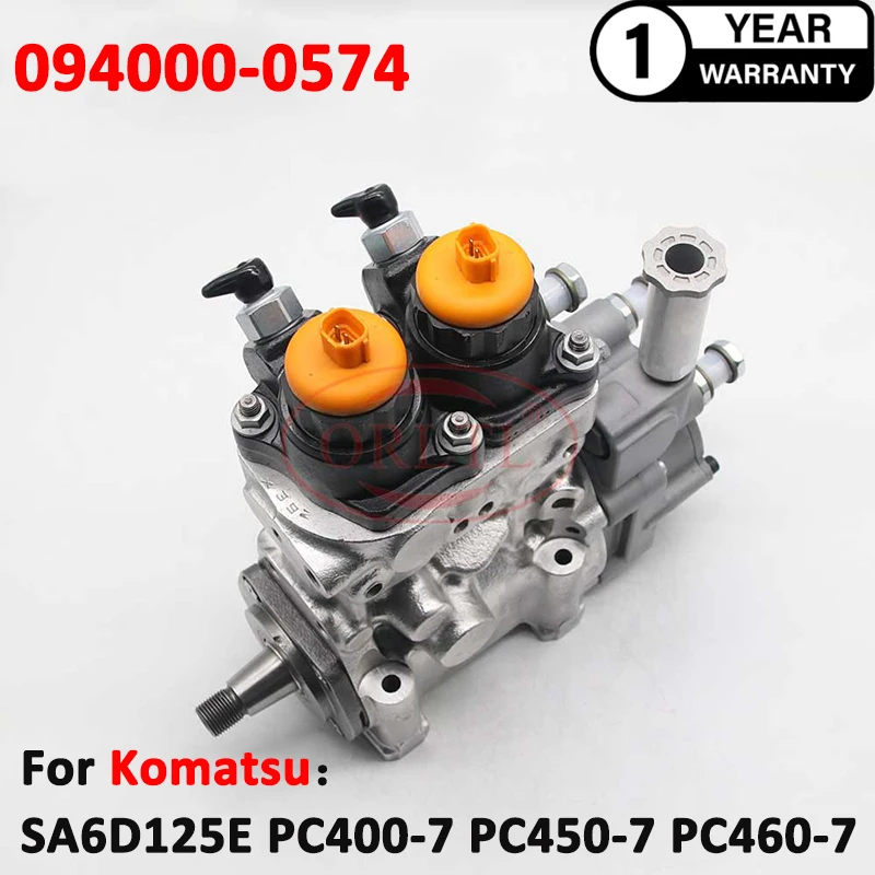 

Auto 094000 0574 Diesel Engine Fuel Pump 094000-0574 For Komatsu 6156-71-1112, 1111, 1110, SA6D125E PC400-7 PC450-7 PC460-7