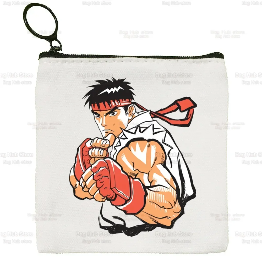 Street Fighter No Parking Violators Will Be Destroyed Women's  Pure White  Handmade Cloth  Coin Purse Bag Handbag