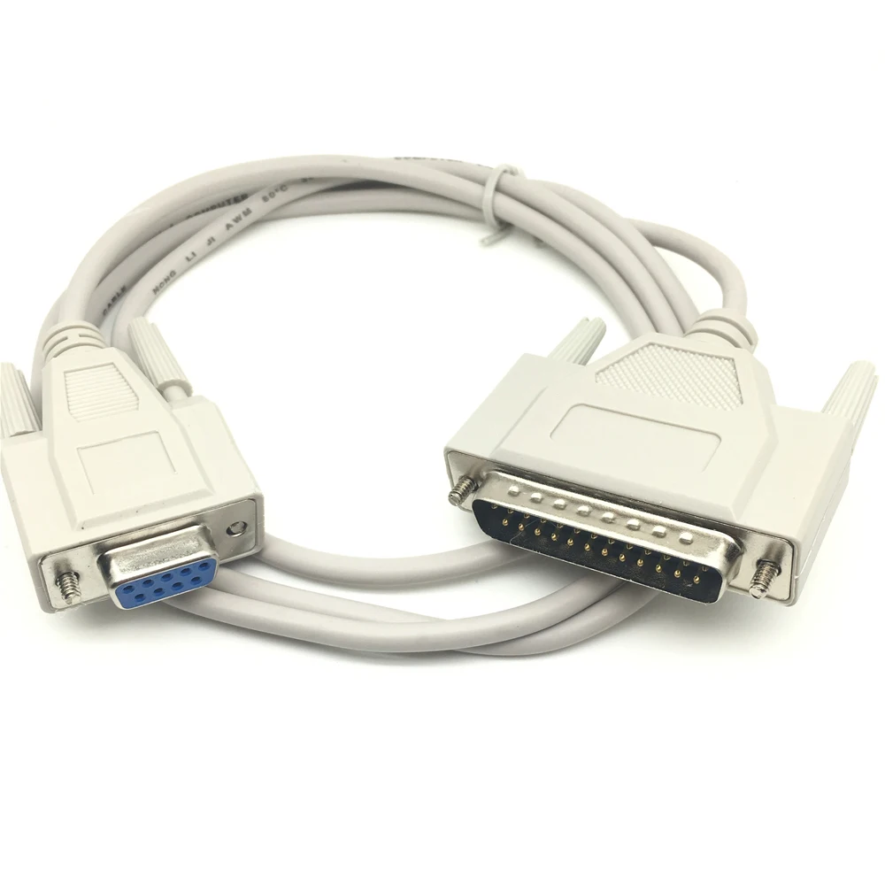 DB9 To DB25 Cable RS232 Female DB25 25PIN To 9pin Female To Male 1.5M 3M 5M Computer Connctor Printer Cable Wholesale