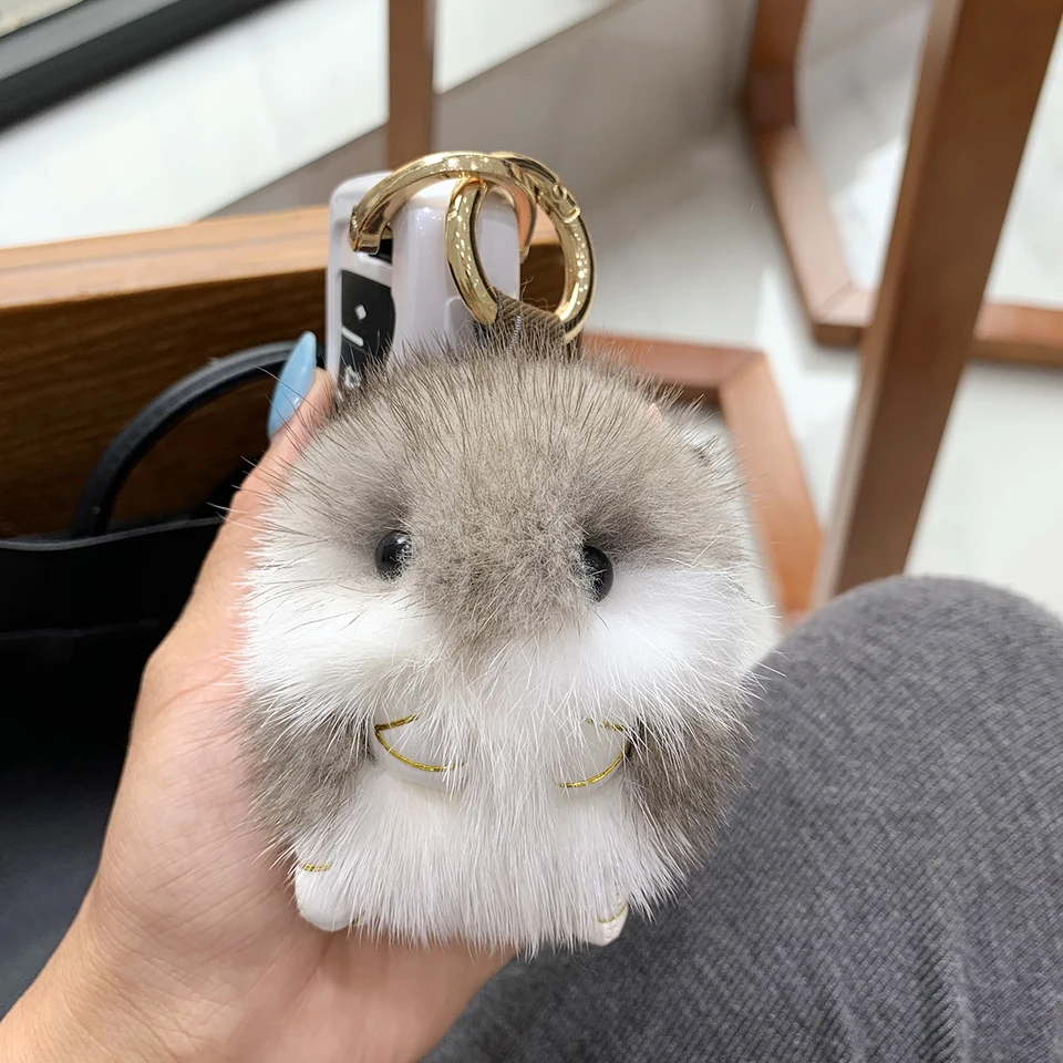8 センチメートルかわいいミニハムスターペンダントキーホルダー子供