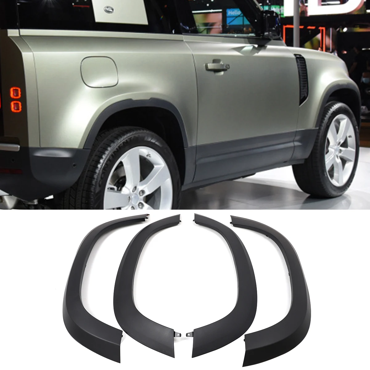 Pelindung alis roda mobil, pelindung alis lengkungan roda dekoratif, anti gores untuk Defender 90 2020-2021custom