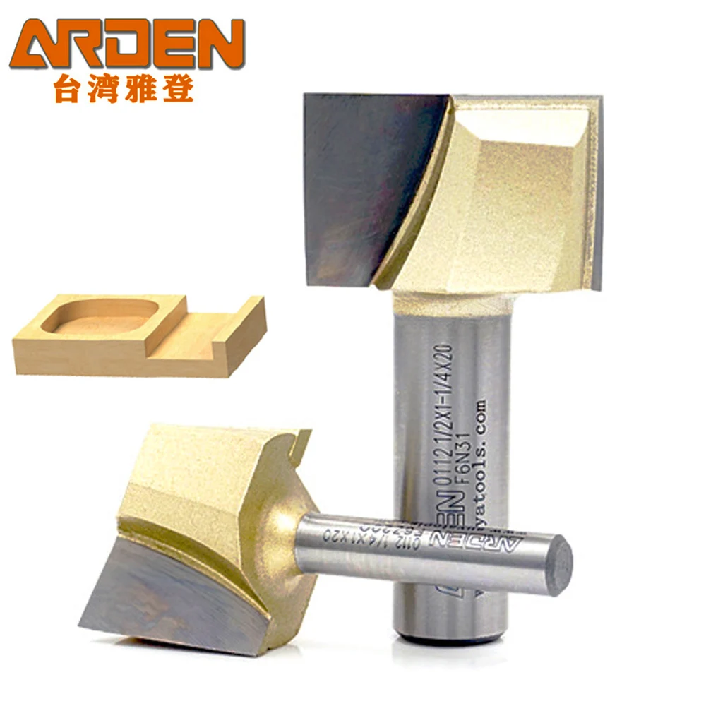 ARDEN Woodworking Flat Bottom 2 Flutes Carbide Bottom Cleaning Router Bit  Slotting Carving CNC Tool for Plywood MDF Solid wood