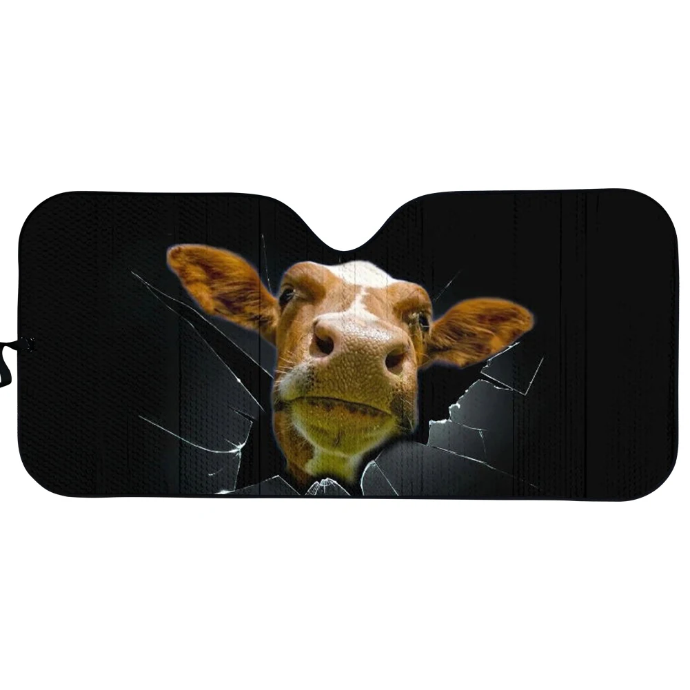 

Car Lovely Cows Funny Pattern Car Interior Protector Car Sun Shade for Windshield Foldable Durable Car Gloss Sunshade