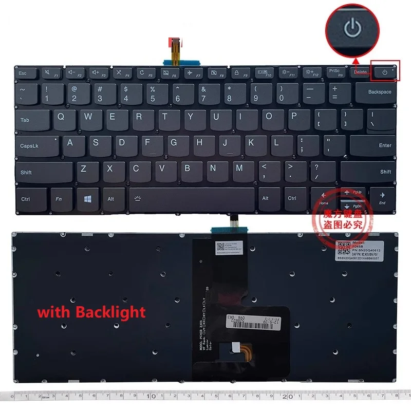 New US Keyboard Backlit for Lenovo E43-80 320S-15IKB V330-14ARR V330-14ISK V130-14IKB V130-14IGM