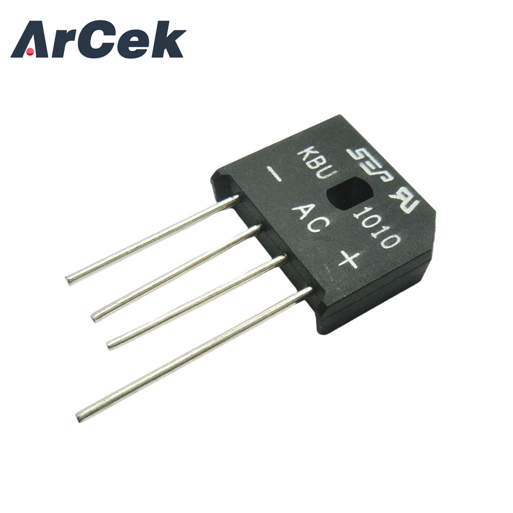 5PCS KBU1010 KBU-1010 10A 1000V ZIP Diode Bridge Rectifier Diode Original IC High Temperature Soldering DIY Electronic