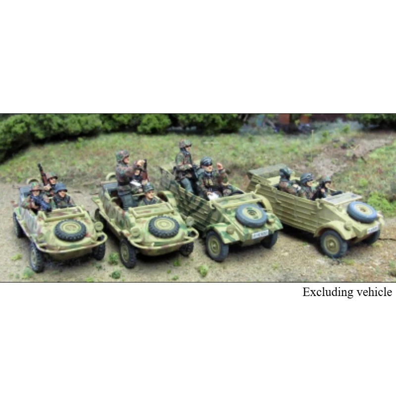 Schaal 1/72 gegoten harsfiguurmodelset WWII Duitse verkenningseenheid 12 figuren ongeverfd